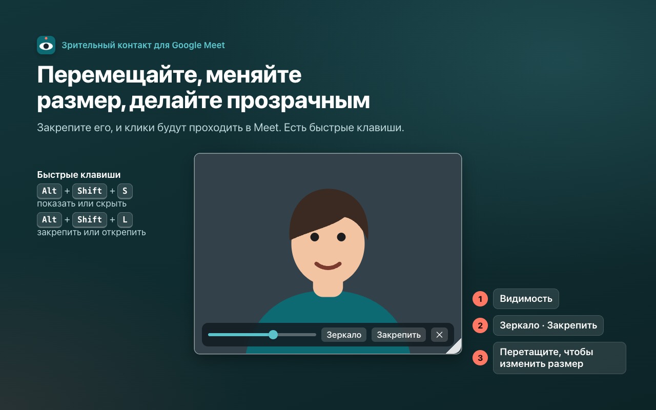 Перемещайте, меняйте размер, делайте прозрачным