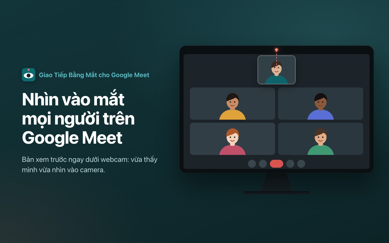 Nhìn vào mắt mọi người trên Google Meet